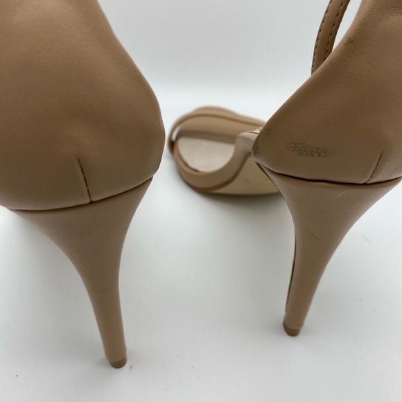 Steve Madden Stecy Nude Tan Beige Strappy Heels Size 10M - Picture 8 of 16